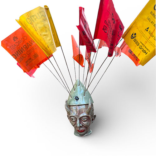 Peter Lenzo 8" Handheld Dementia Devil Contemporary Face Jug DP5863